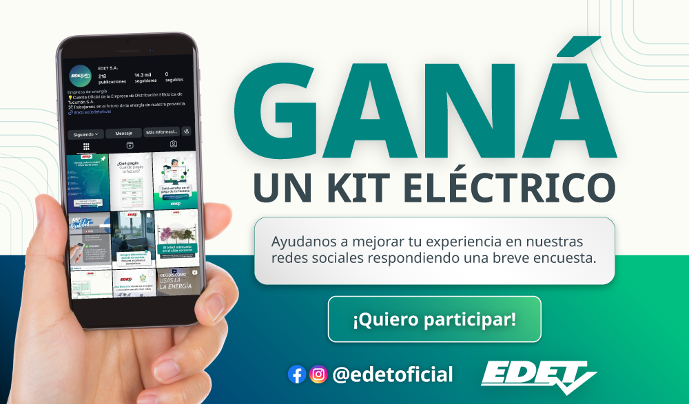 EDET - Ganá un kit eléctrico - Encuesta anónima